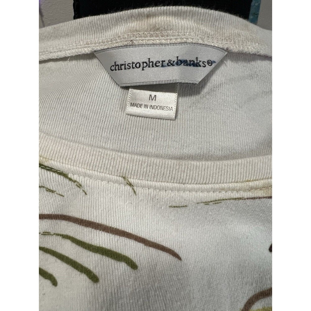 Christopher & Banks Womens Medium Fall Market 100% Cotton Top Pumpkin Cider - Picture 5 of 6